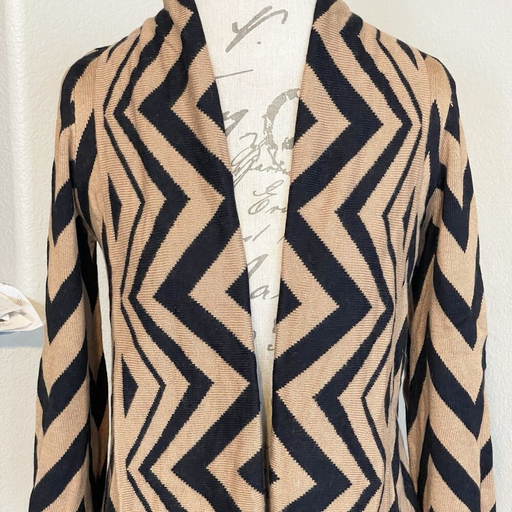 Forever 21 Open Cardigan Sweater Long Duster Fringed Frayed Fall Autumn Sz XS - Picture 9 of 12